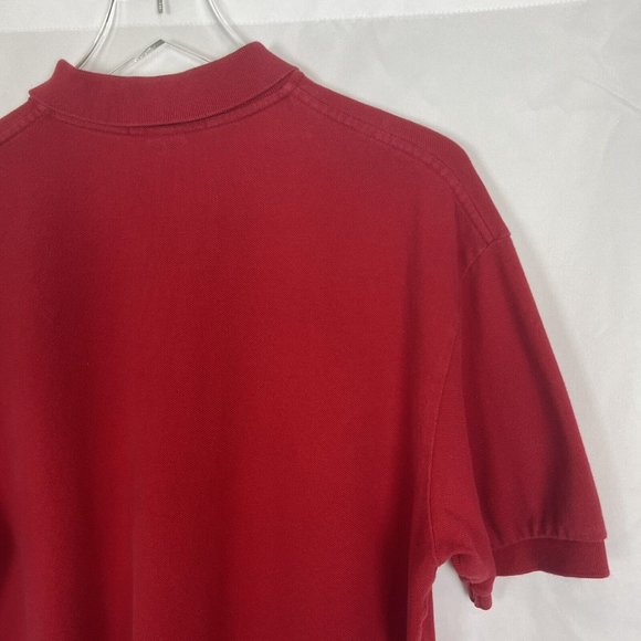 Ralph Lauren Polo Shirt Adult Large Red Cotton Golf Rugby Men L - Picture 10 of 11